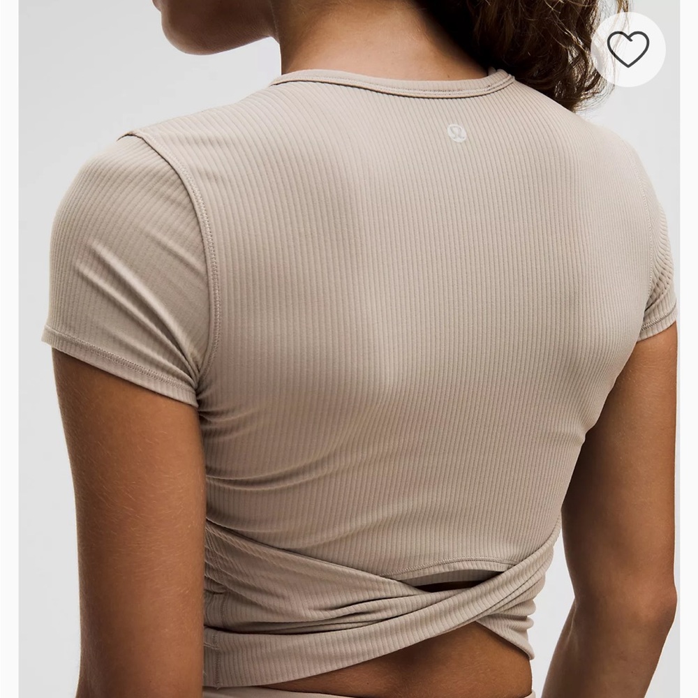 lululemon athletica Women's All It Takes Ribber Twist-Back Crop Top in Bone